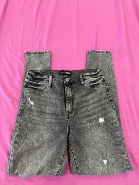 Fashion Nova Black Gray Acid-Wash Skinny Jeans Size 11